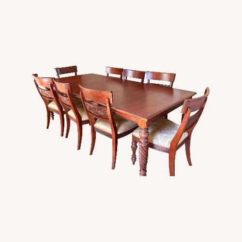 Ethan Allen Dining Table with Six Chairs - AptDeco