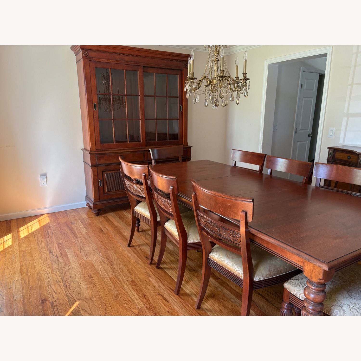 Ethan Allen Dark Brown Dining Set - image-1