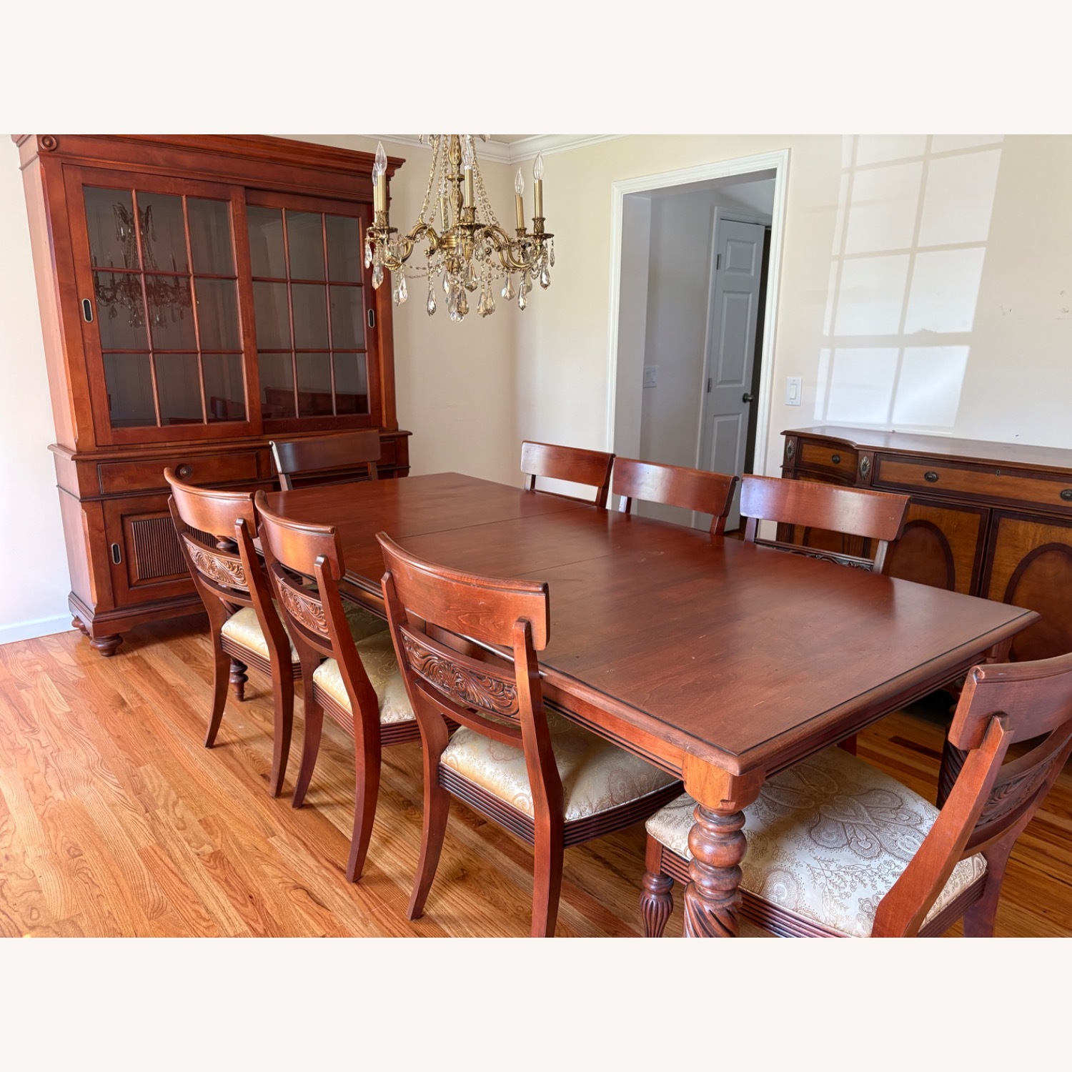 Ethan Allen Dark Brown Dining Set - image-2