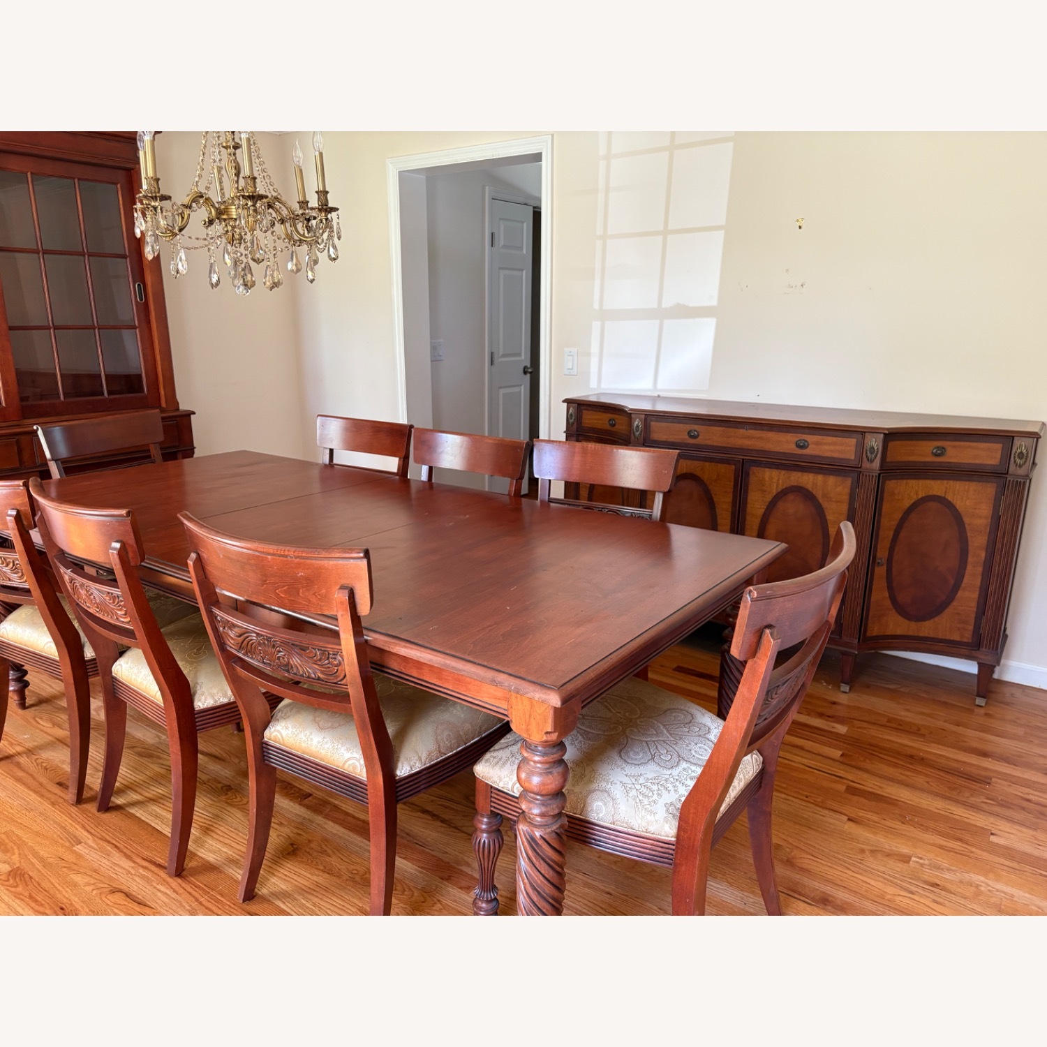 Ethan Allen Dark Brown Dining Set - image-5