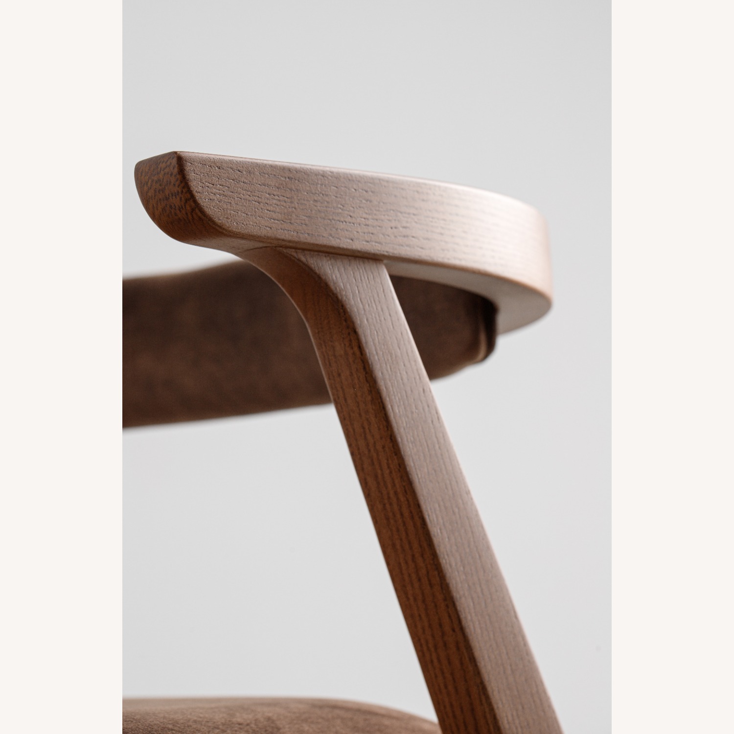 Dark Brown Solid Wood Dining Chair - image-3