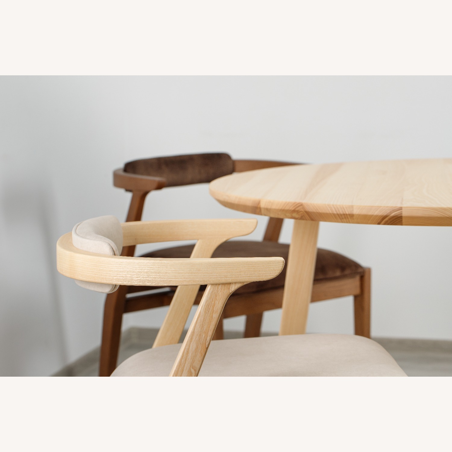 Dark Brown Solid Wood Dining Chair - image-10