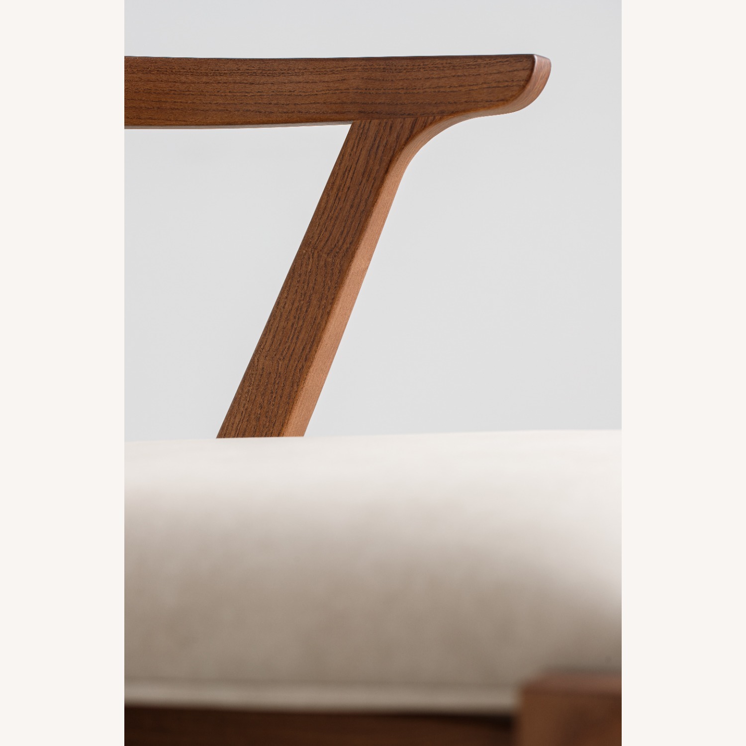 Light Brown Solid Wood Dining Chair - image-4