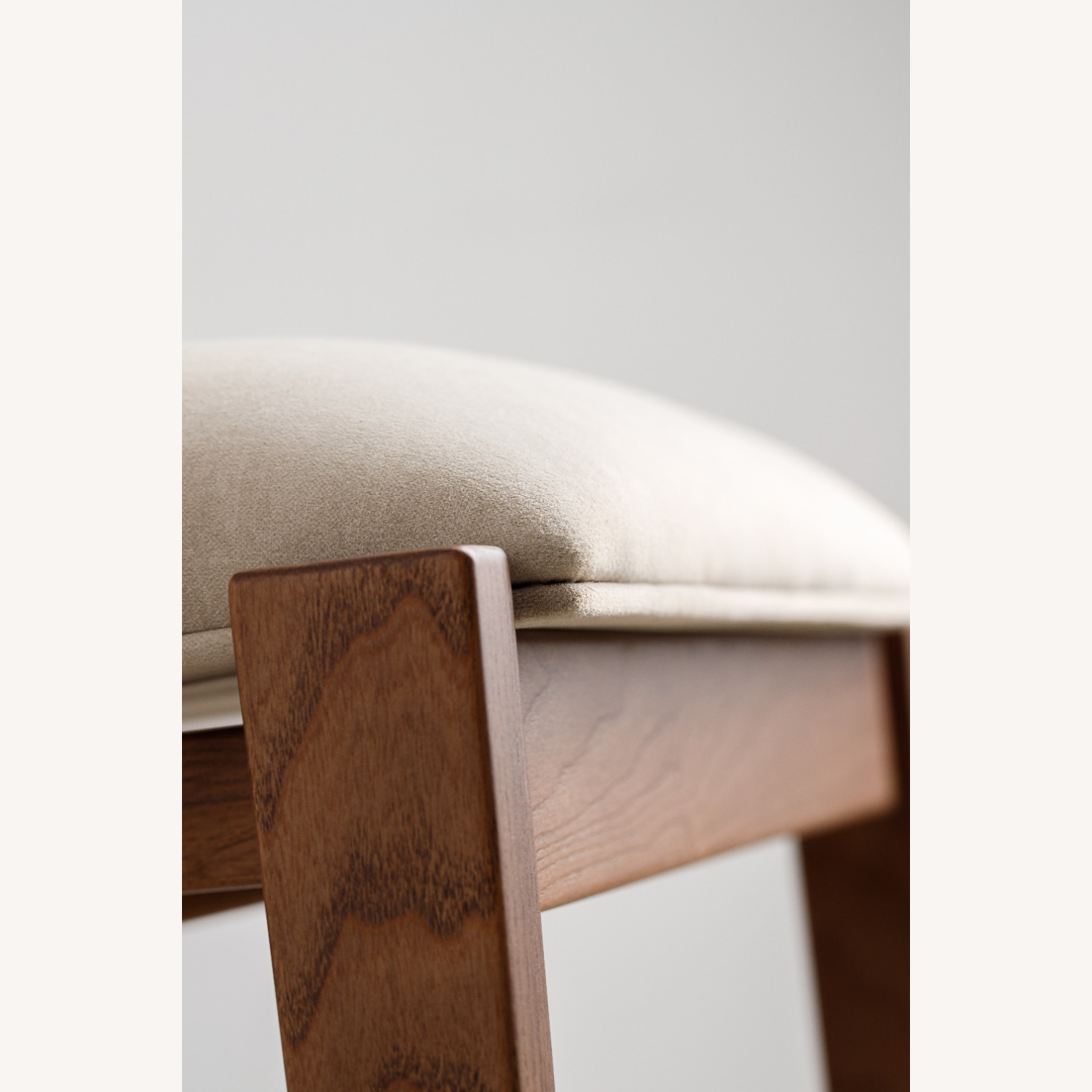 Light Brown Solid Wood Dining Chair - image-3