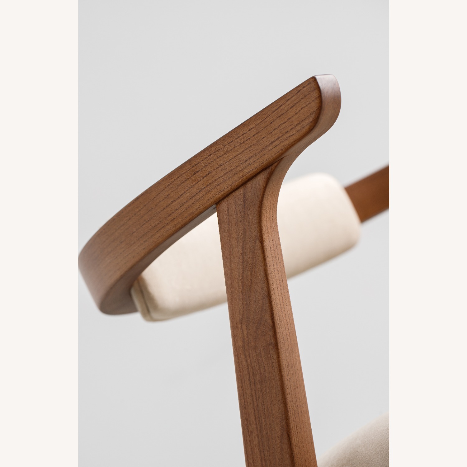 Light Brown Solid Wood Dining Chair - image-2