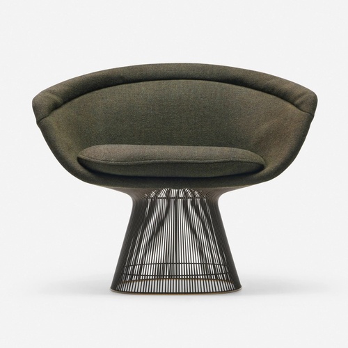Used Knoll Planter Dark Brown Fabric Armchair for sale on AptDeco