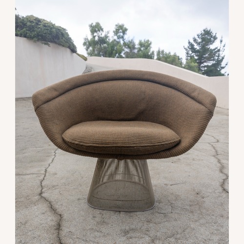 Used Knoll Planter Dark Brown Fabric Armchair for sale on AptDeco