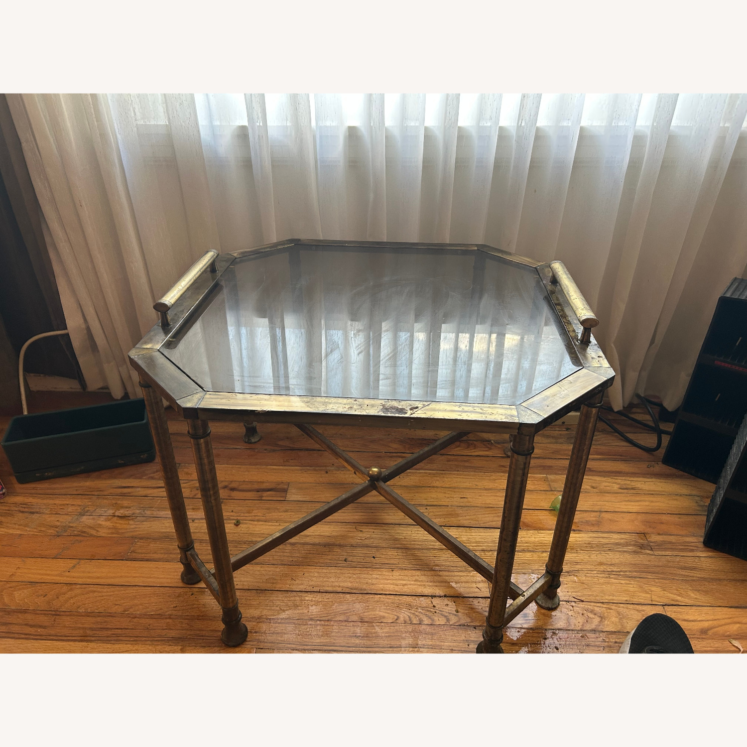 Gold Glass Side Table - image-3