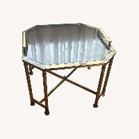 Gold Glass Side Table