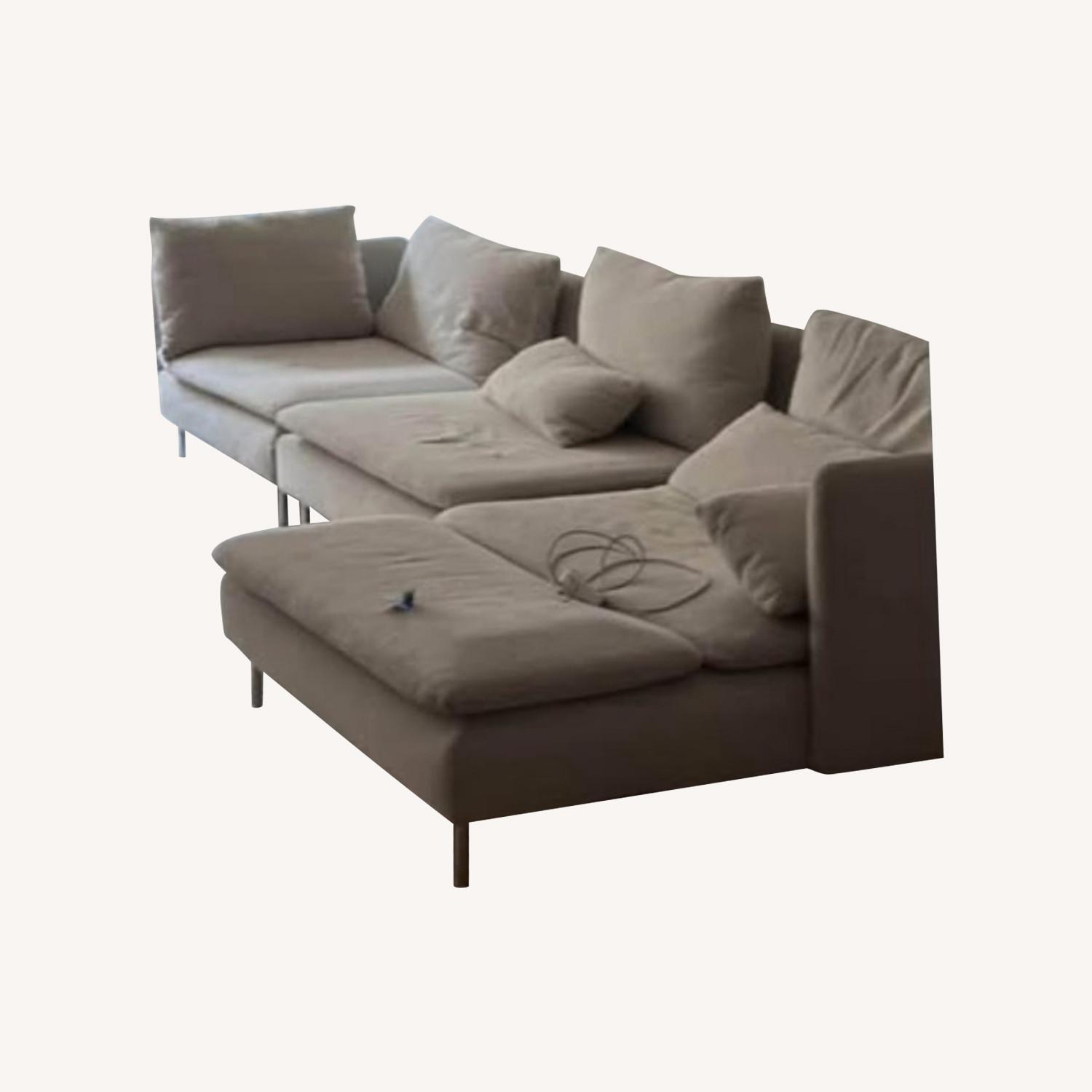 IKEA SÖDERHAMN White Fabric 3+ Piece Sectional - image-5
