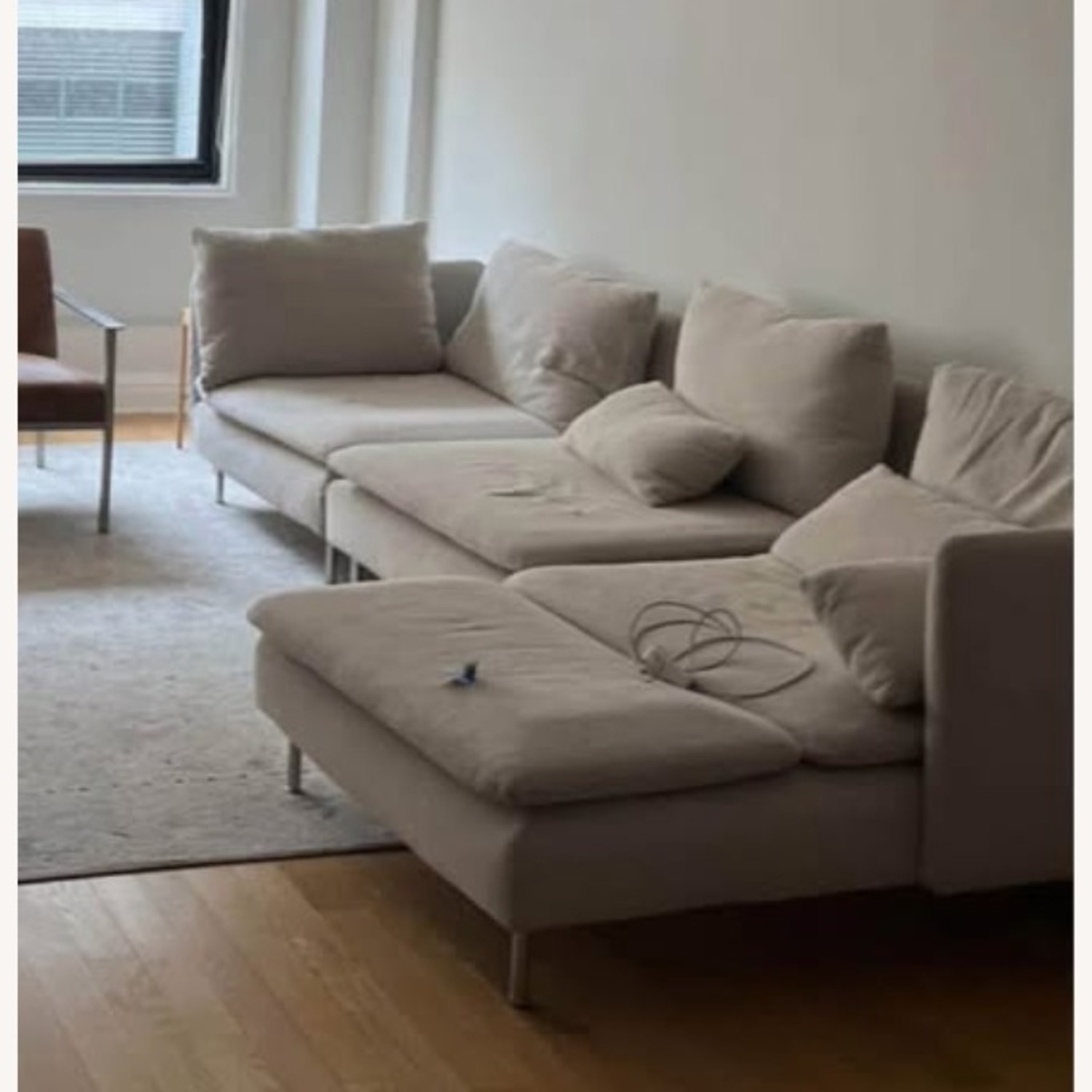 IKEA SÖDERHAMN White Fabric 3+ Piece Sectional - image-1