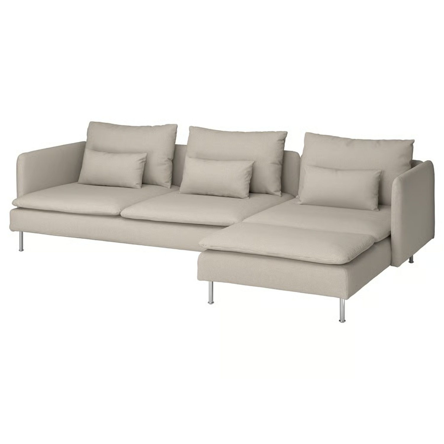 IKEA SÖDERHAMN White Fabric 3+ Piece Sectional - AptDeco
