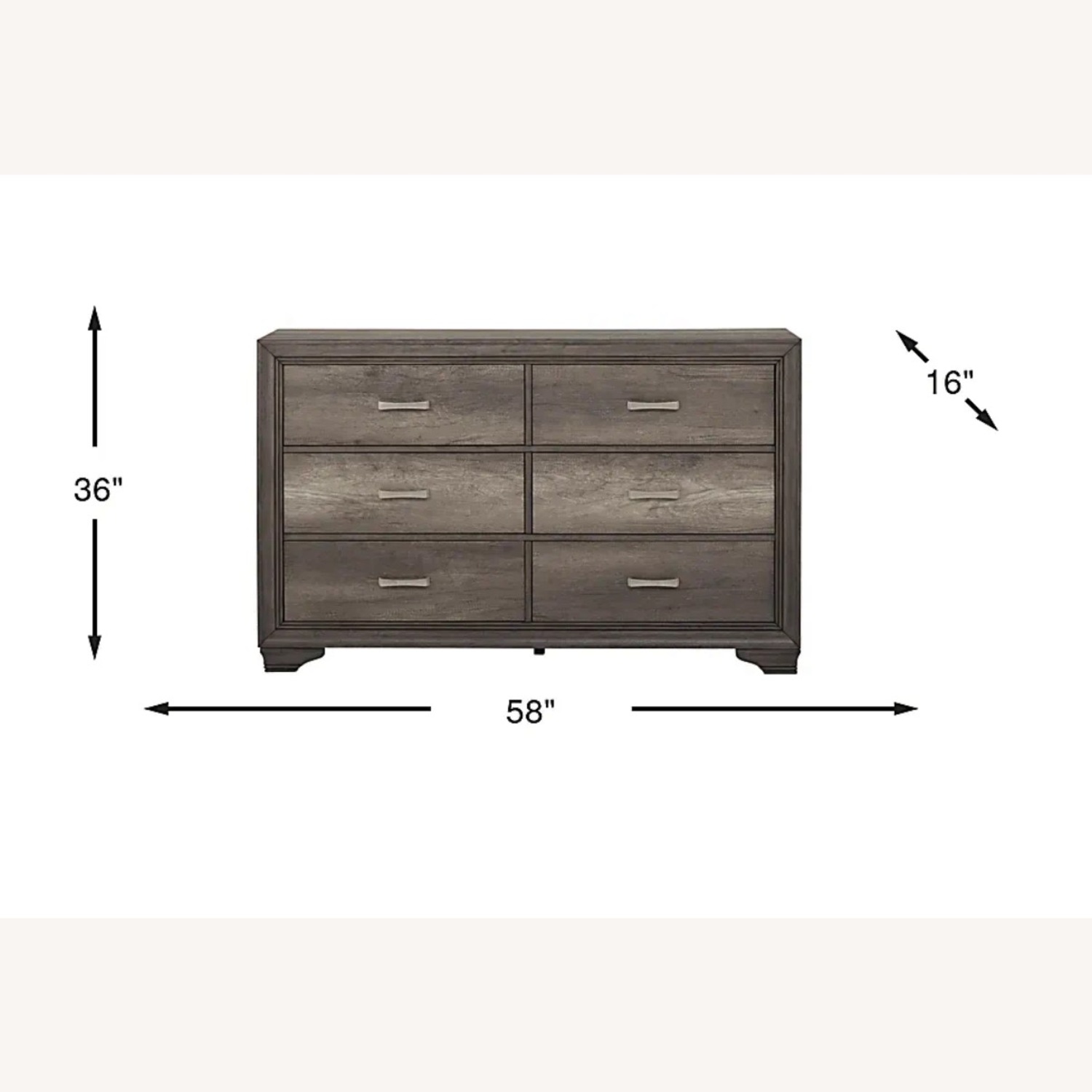 Rooms To Go Marlow Light Gray Wood Dresser - image-3
