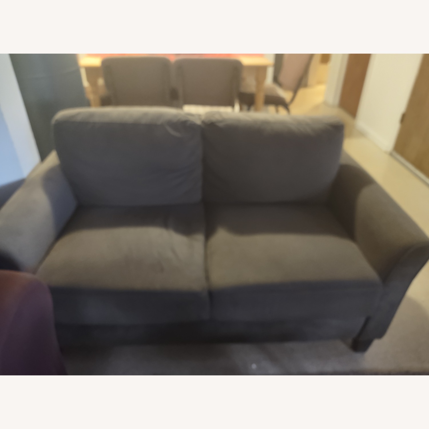 Lourdez Brown Microfiber Couch - image-2