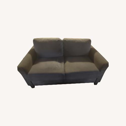 Used Lourdez Brown Microfiber Couch for sale on AptDeco