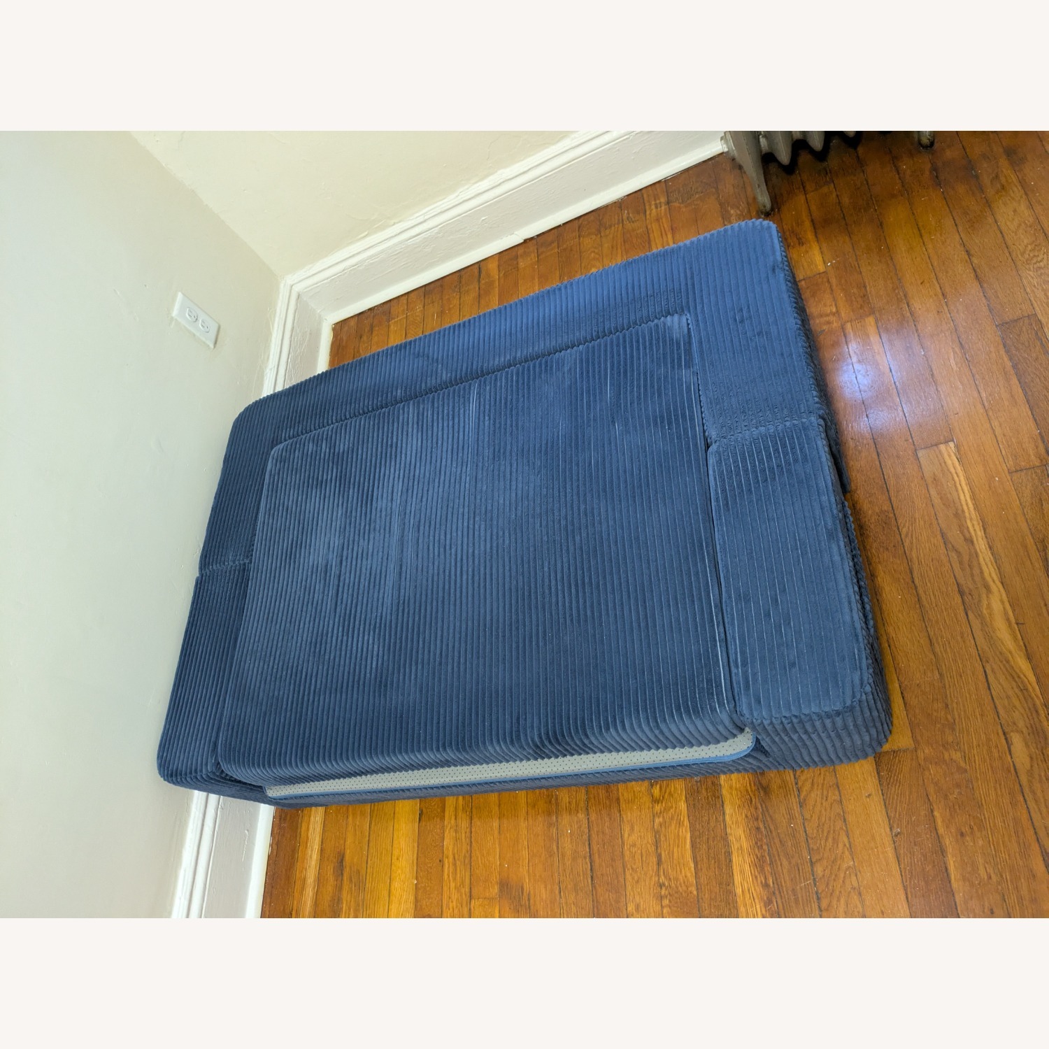 Blue Fabric Sleeper Sofa - image-2