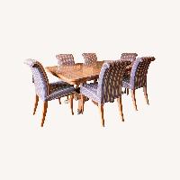 Dark Brown Wood Dining Table