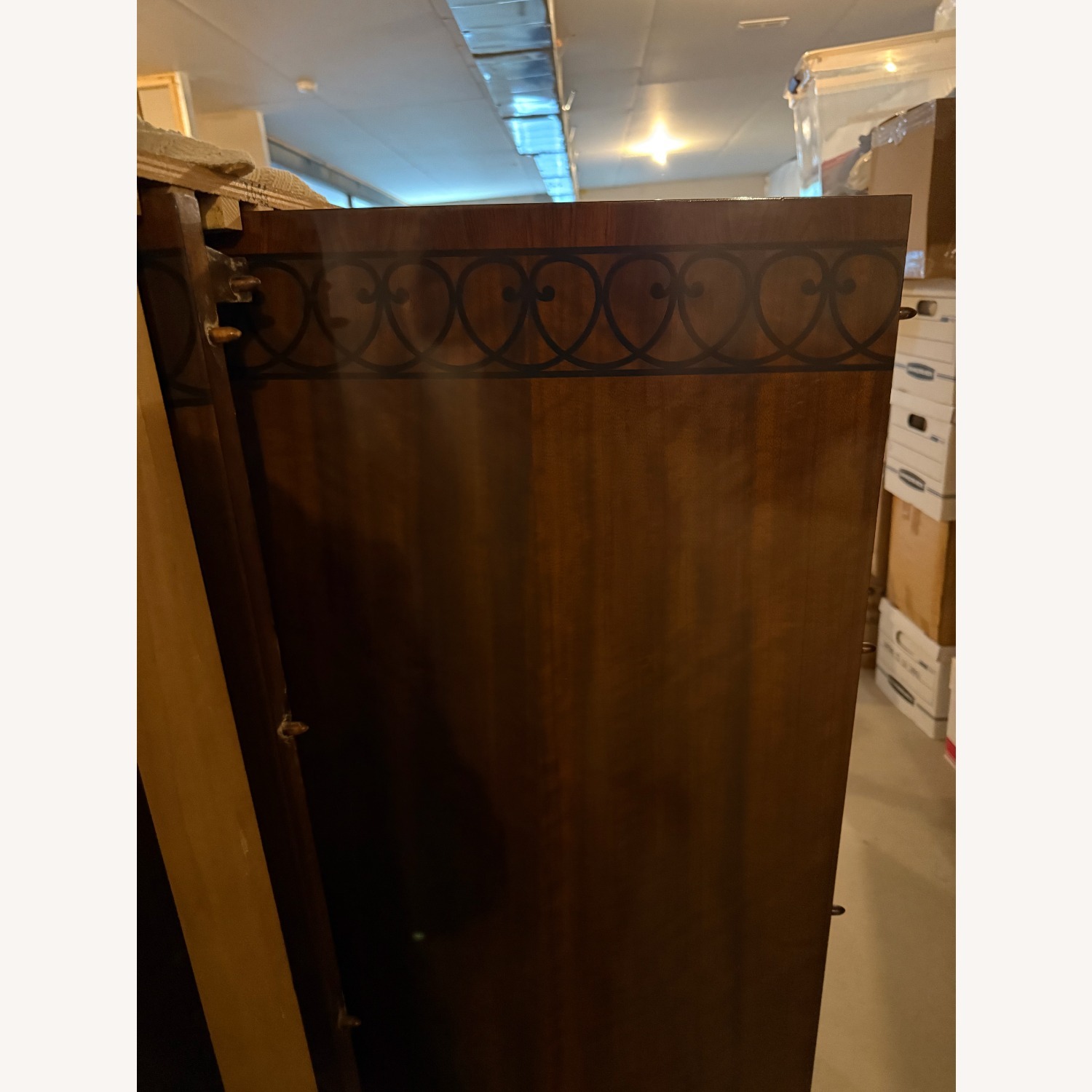 Dark Brown Wood Dining Table - image-2