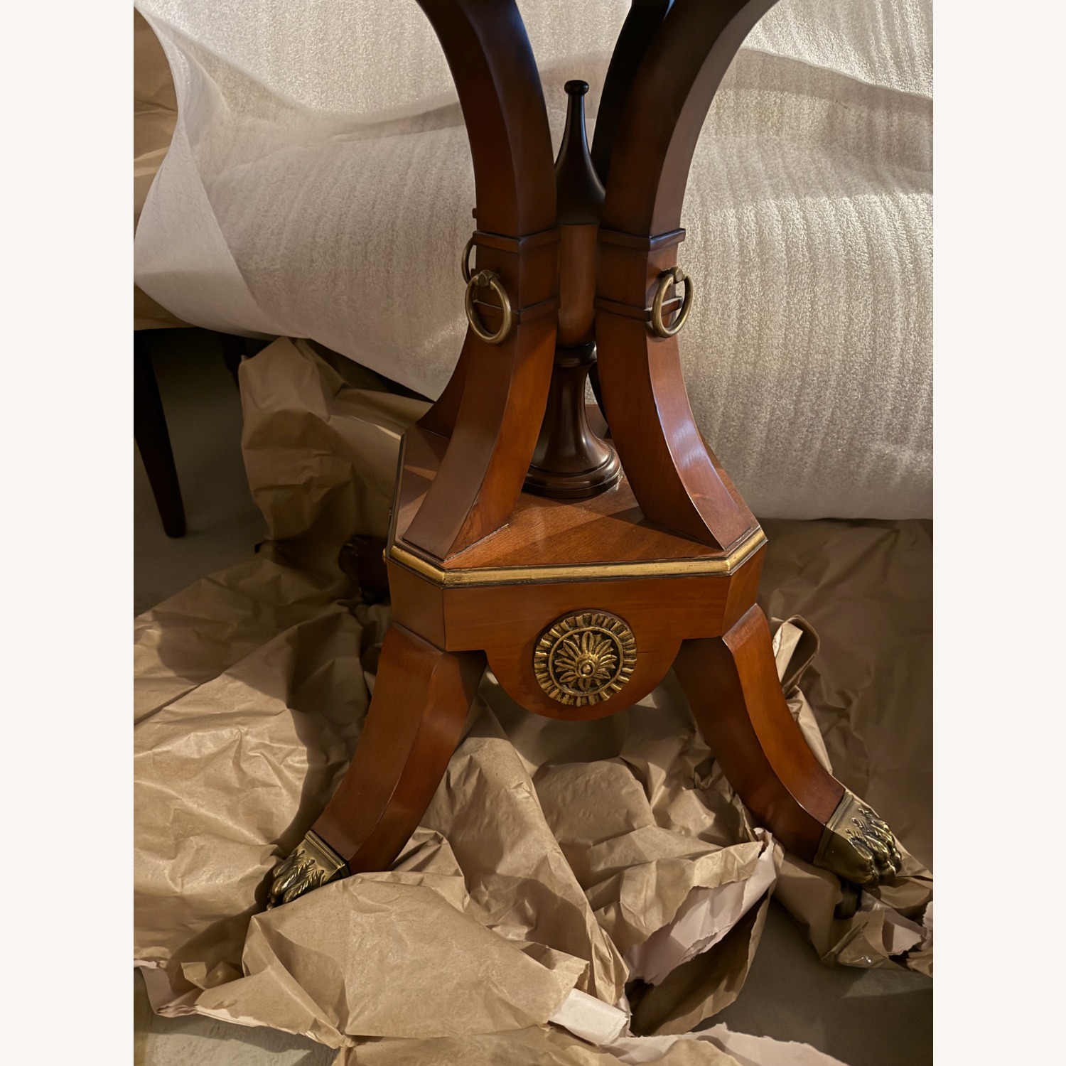 Dark Brown Wood Dining Table - image-3