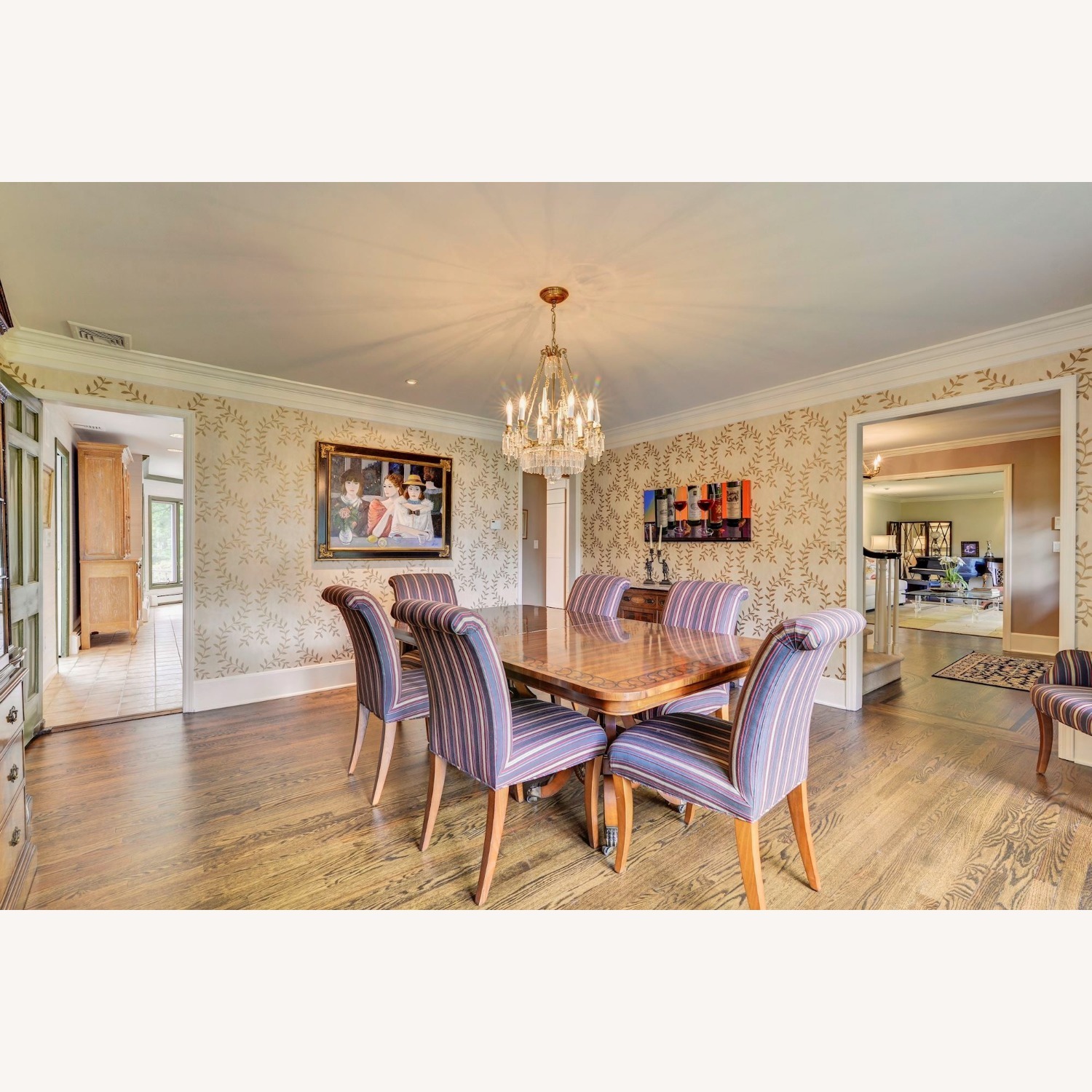 Dark Brown Fabric Dining Chairs - image-2