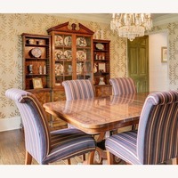 Dark Brown Fabric Dining Chairs