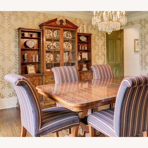 Used Dark Brown Fabric Dining Chairs for sale on AptDeco