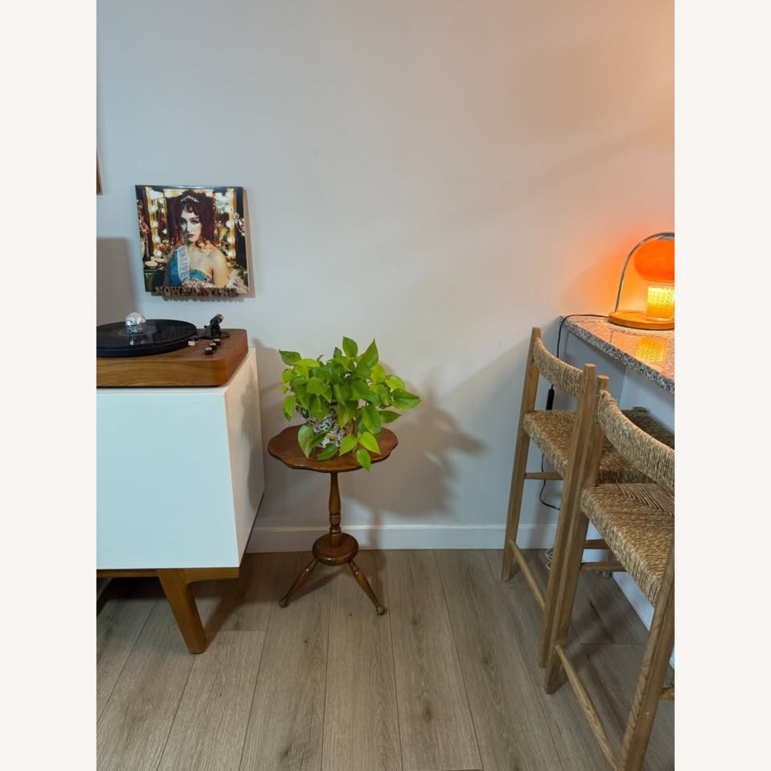 Cornwall Wood Products Flip Top Tripod Side Table - image-6