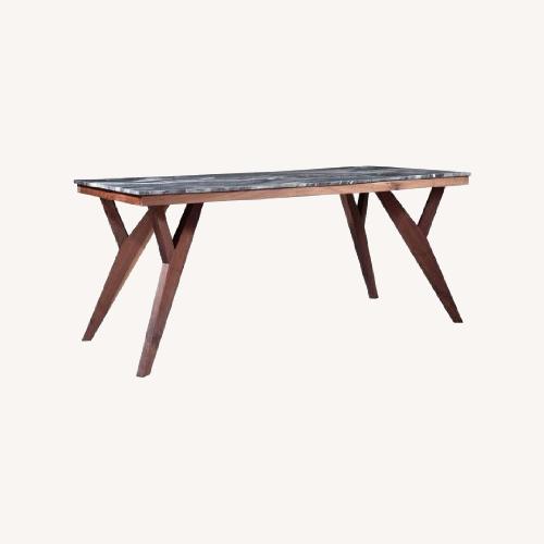 Used Organic Modernism Karlo Black Marble Dining Table for sale on AptDeco