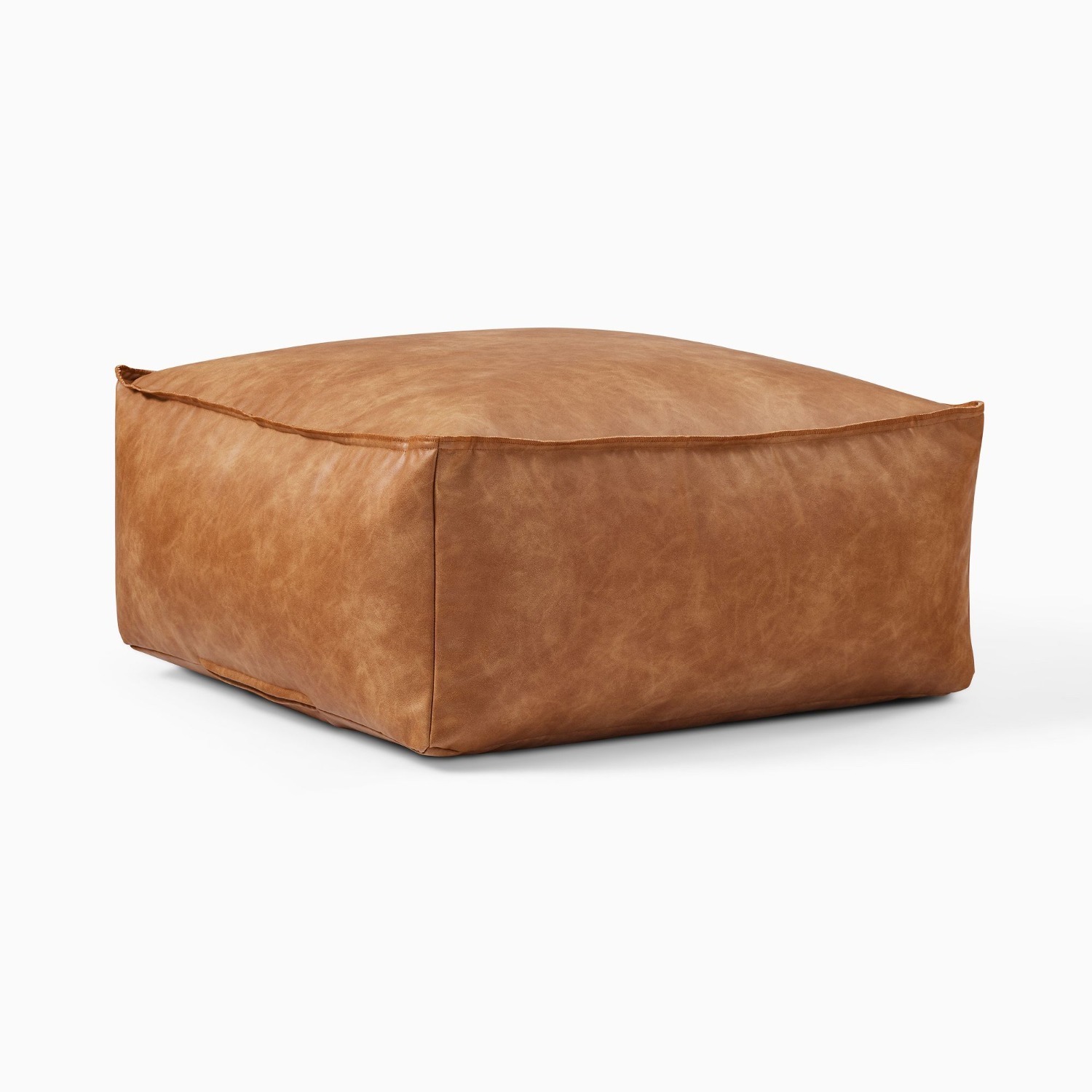 West Elm Vegan Leather Lounger Ottoman - image-4