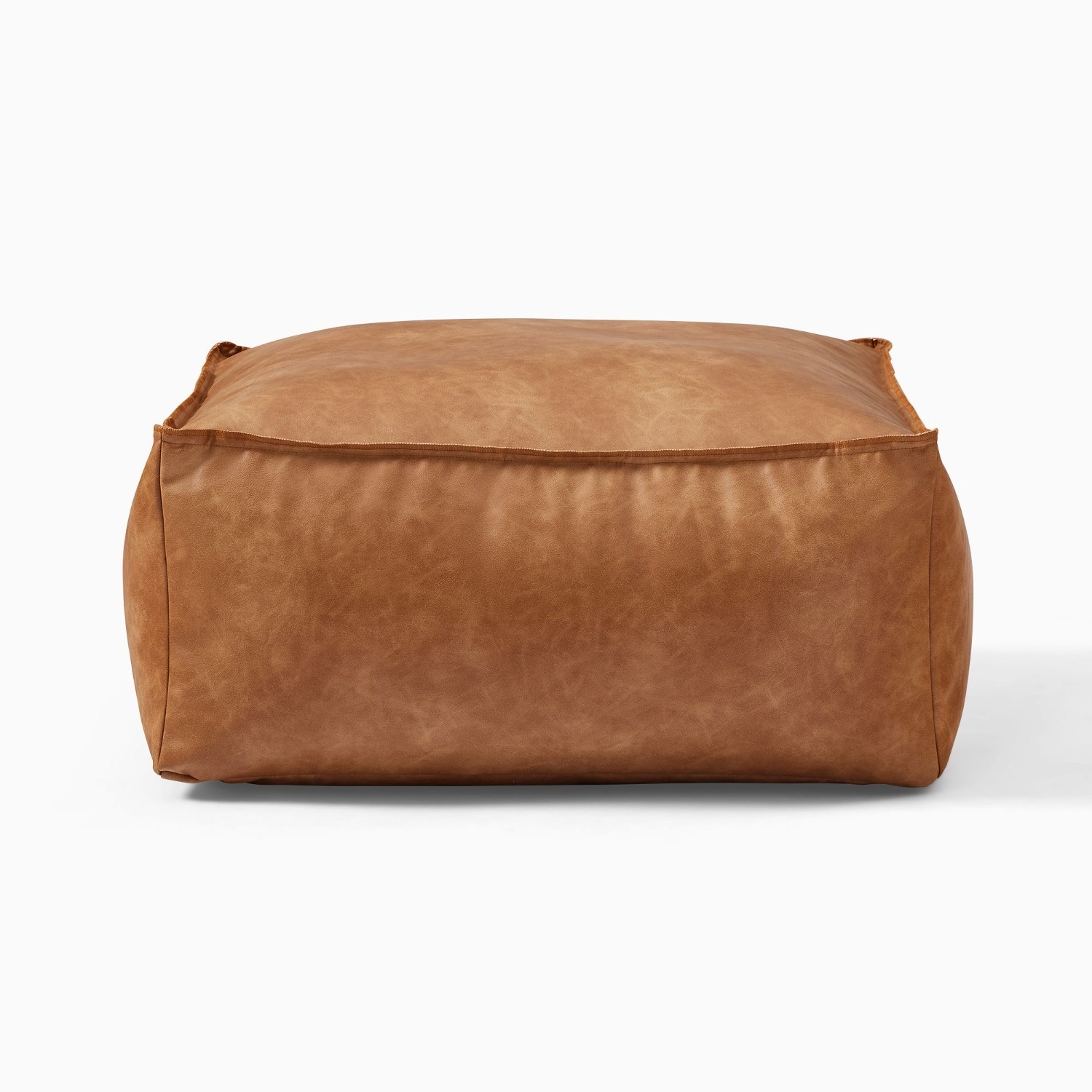 West Elm Vegan Leather Lounger Ottoman - image-2