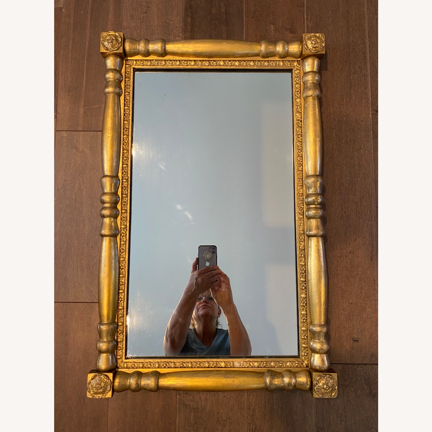 Gold Wood Wall Mirror - image-4