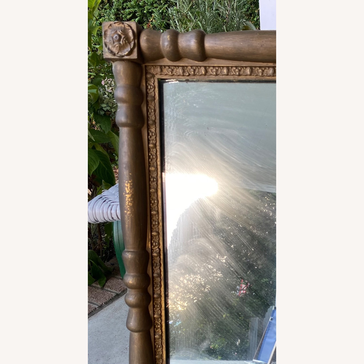 Gold Wood Wall Mirror - image-7
