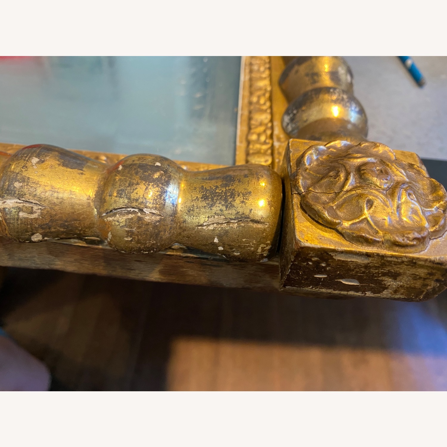 Gold Wood Wall Mirror - image-8