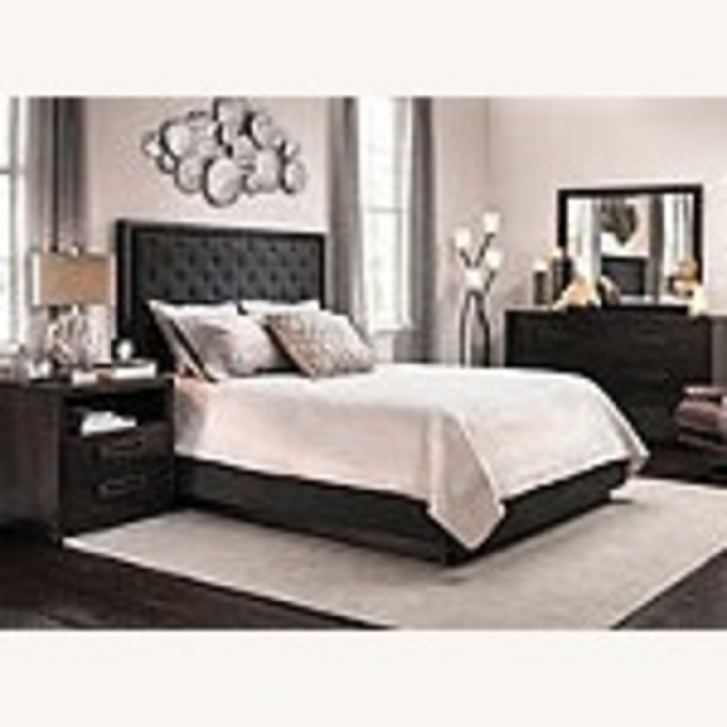 Raymour & Flanigan Senza Black Queen Bed - image-2
