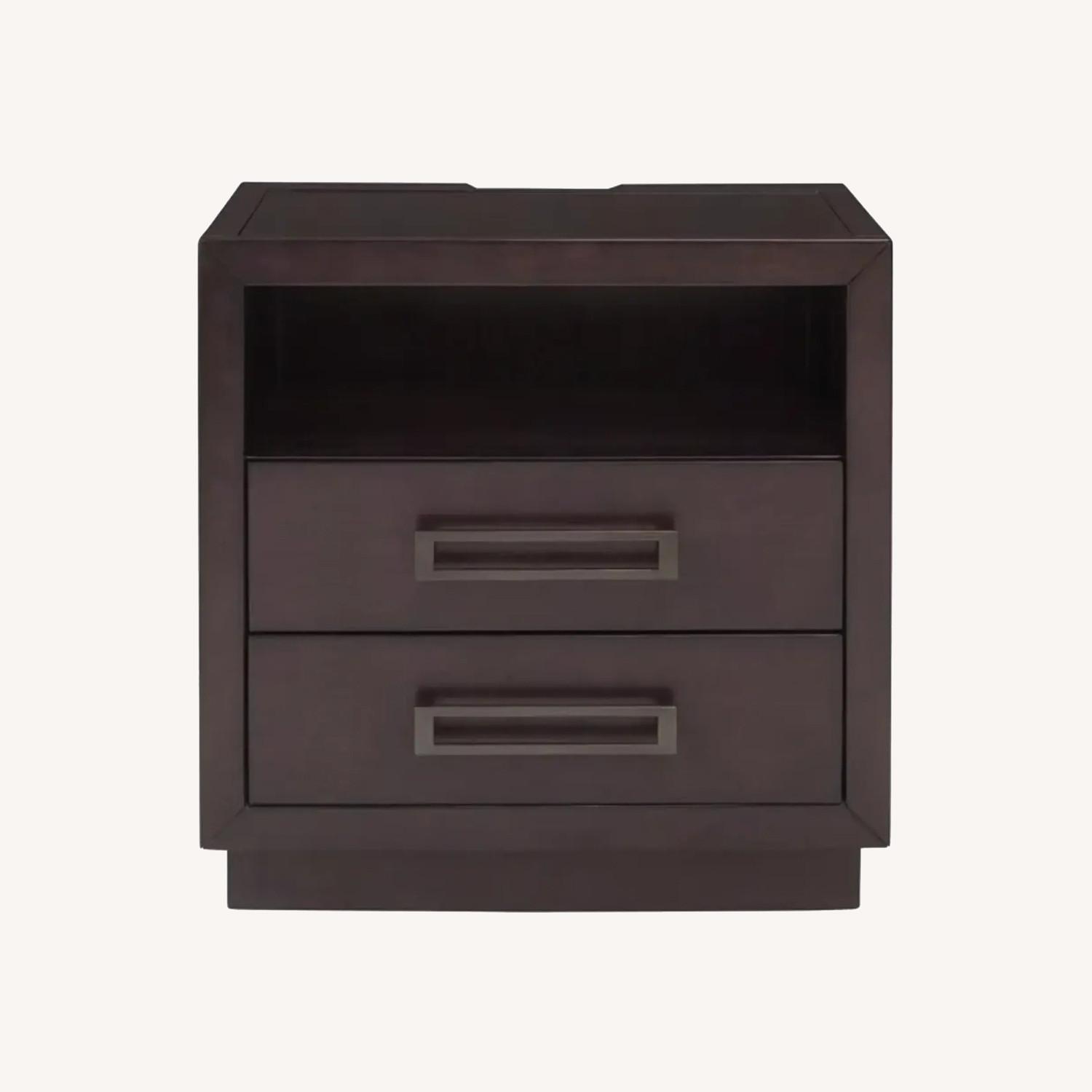 Raymour & Flanigan Senza Dark Brown Side Table - image-0