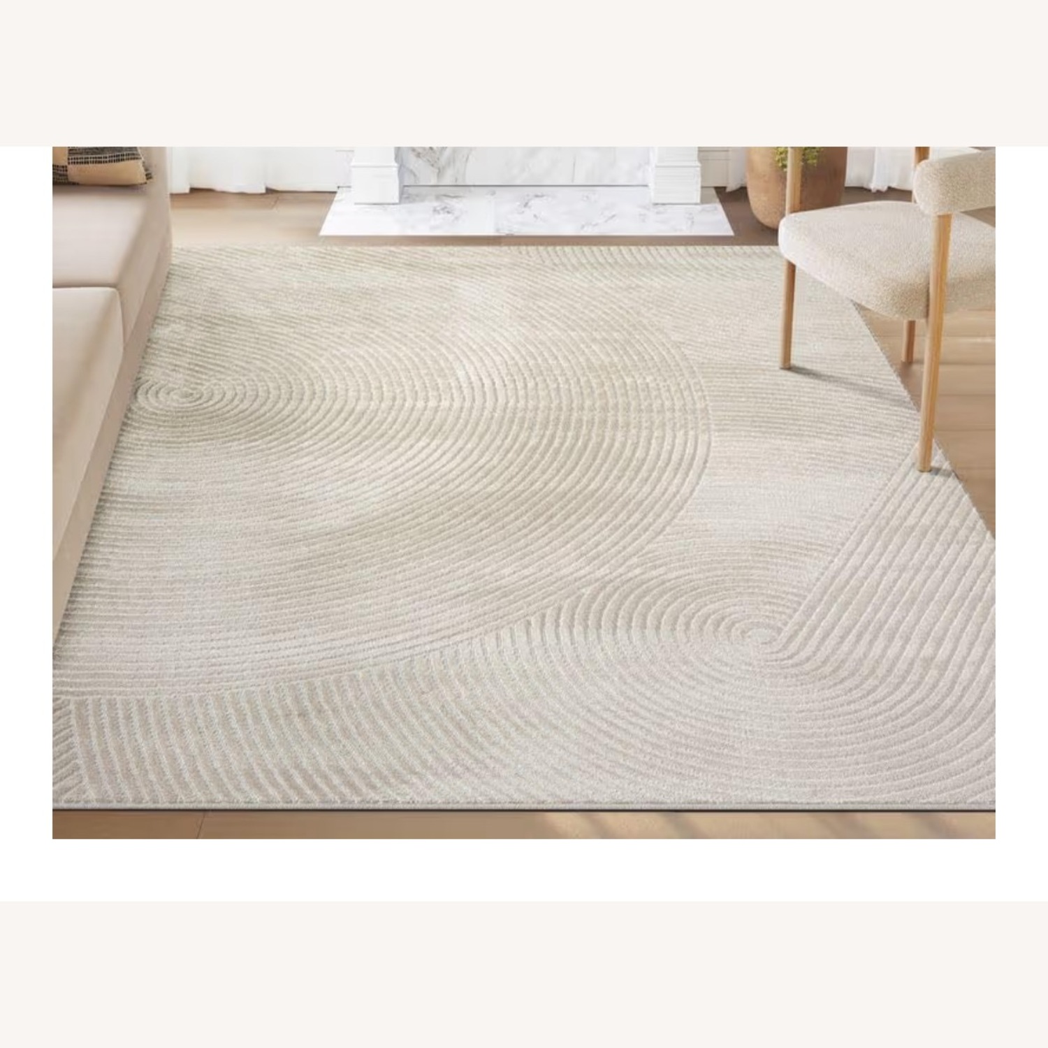 Abani Neutral Beige Area Rug 6' x 9'  - image-1