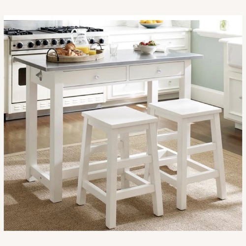 Used Pottery Barn Balboa Kitchen Island for sale on AptDeco