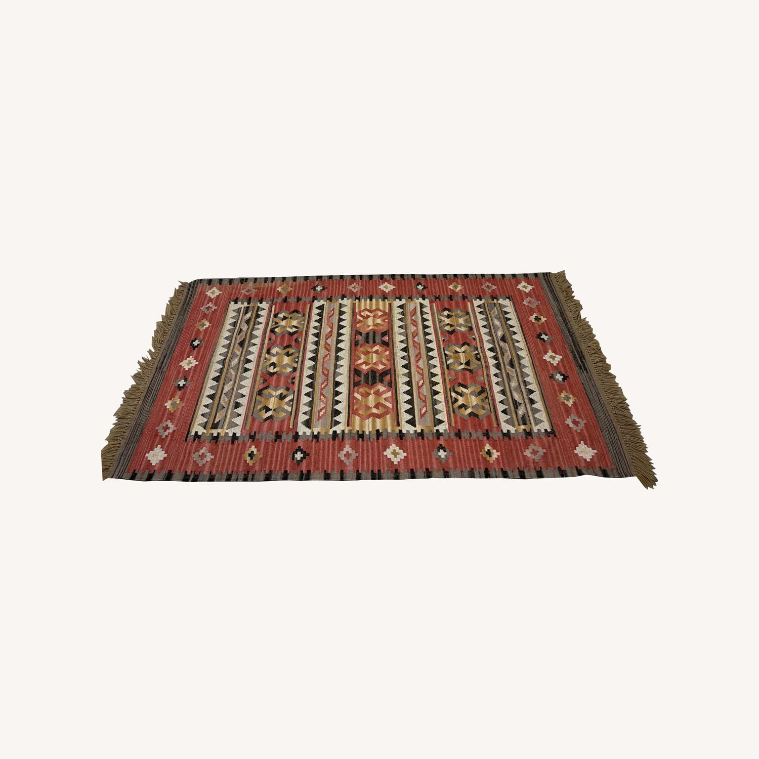 Vintage Turkish Kilim Wool Rug - image-0