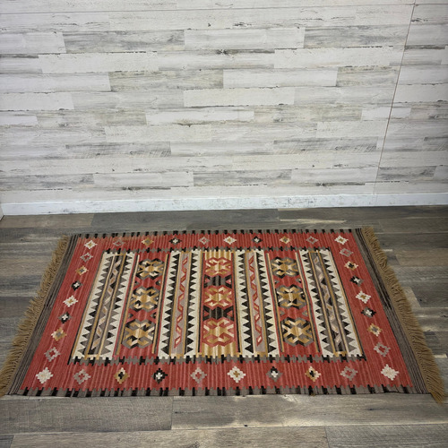Used Vintage Turkish Kilim Wool Rug for sale on AptDeco