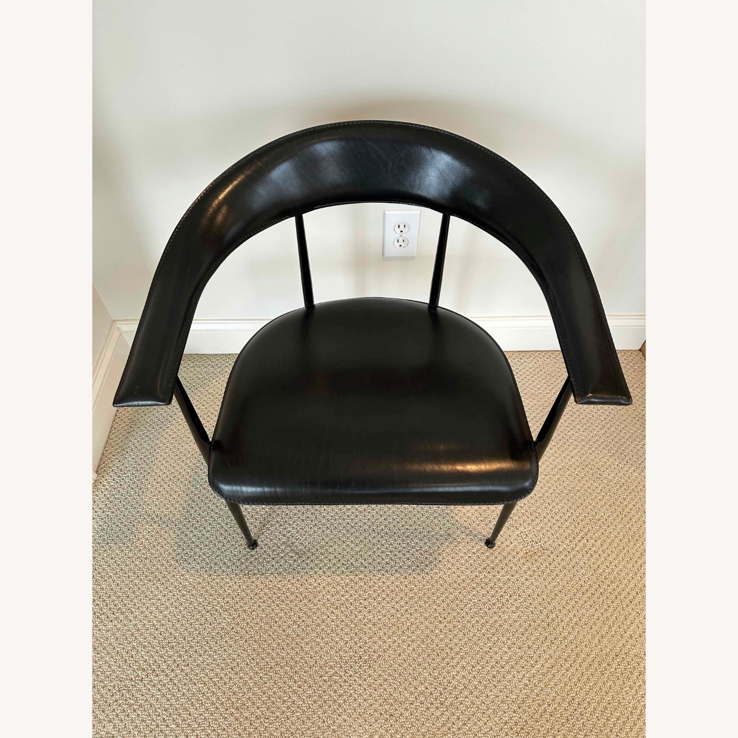 FASEM Black Leather Armchair - image-4
