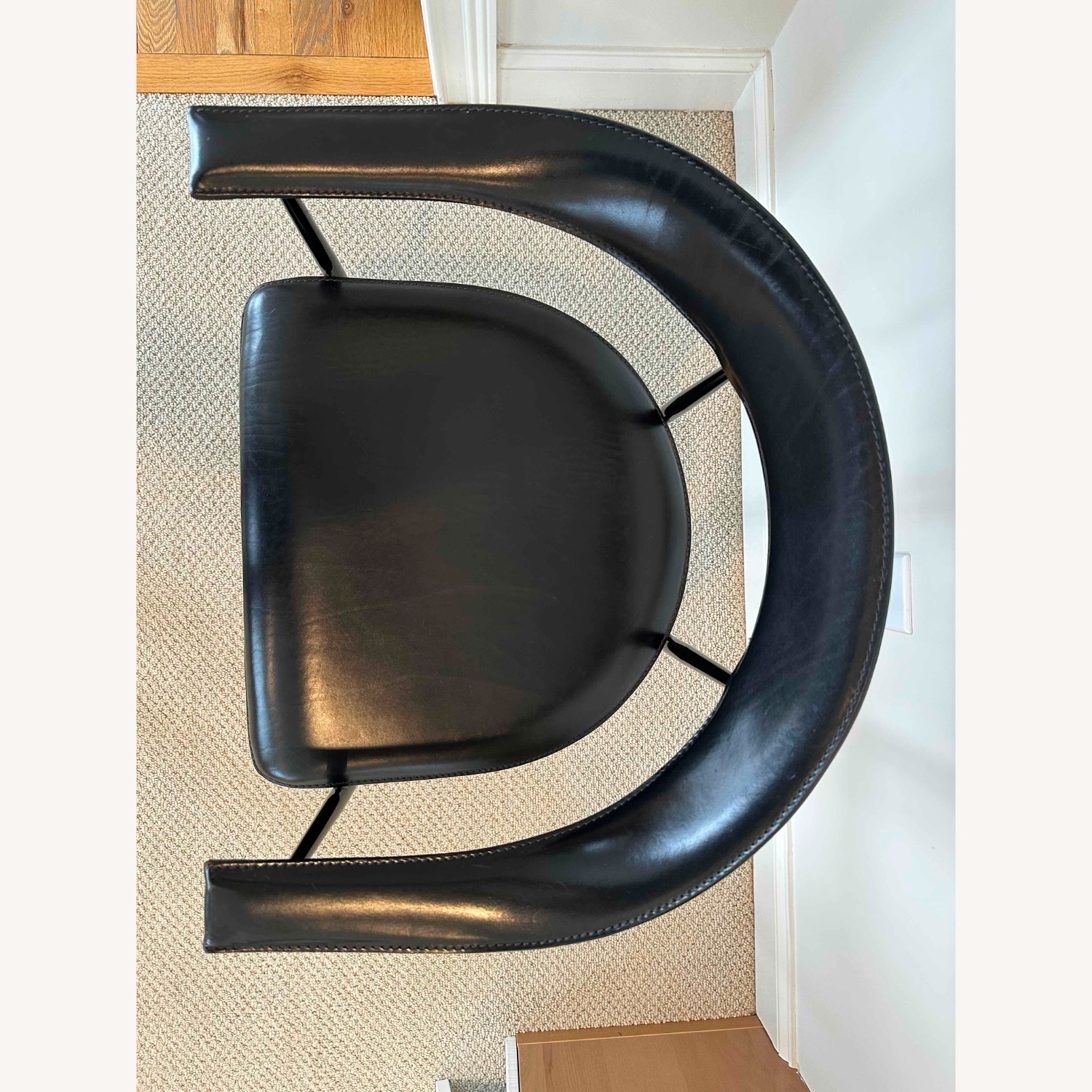 FASEM Black Leather Armchair - image-5