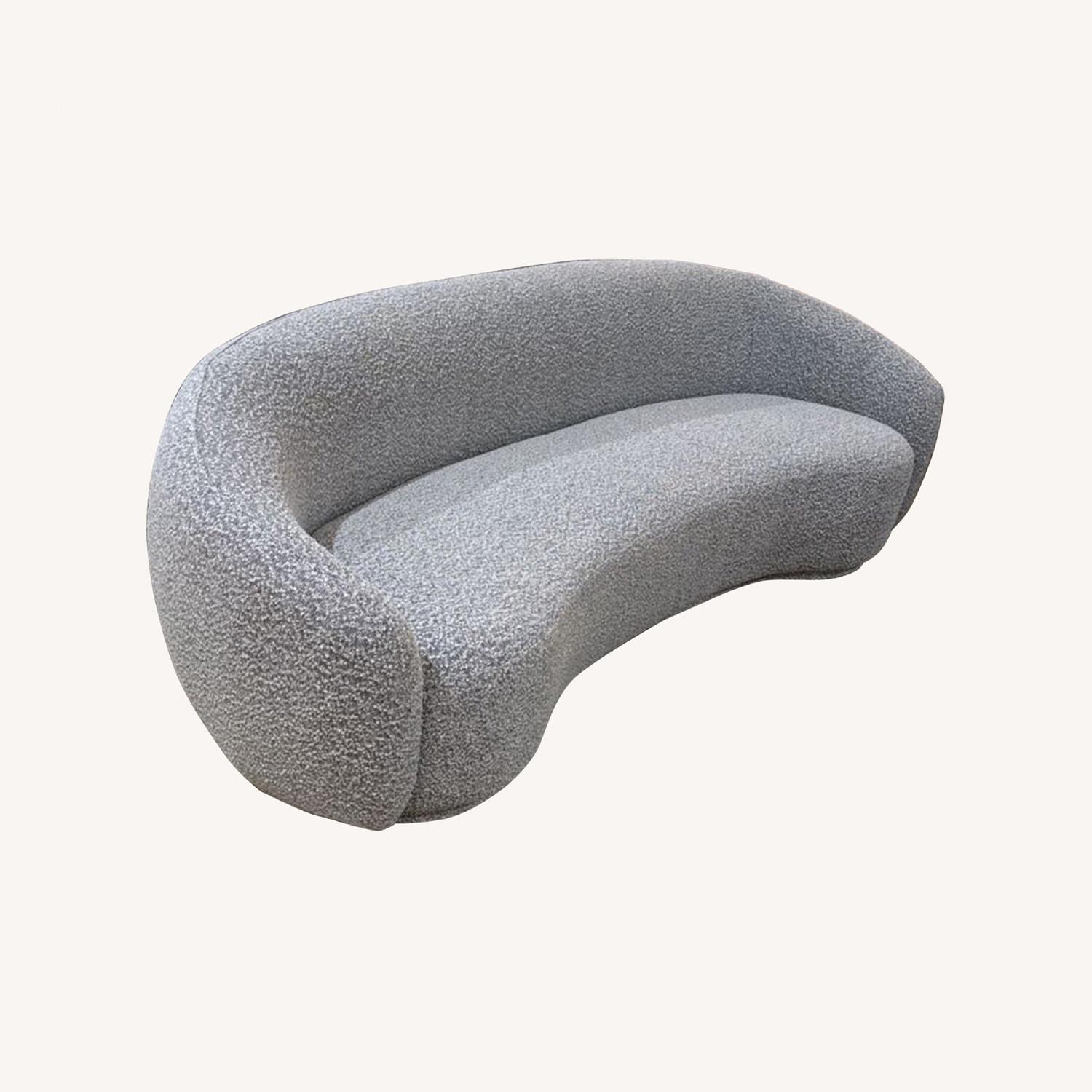 Foyzul Rolled Arm Boucle Sofa Gray - image-0