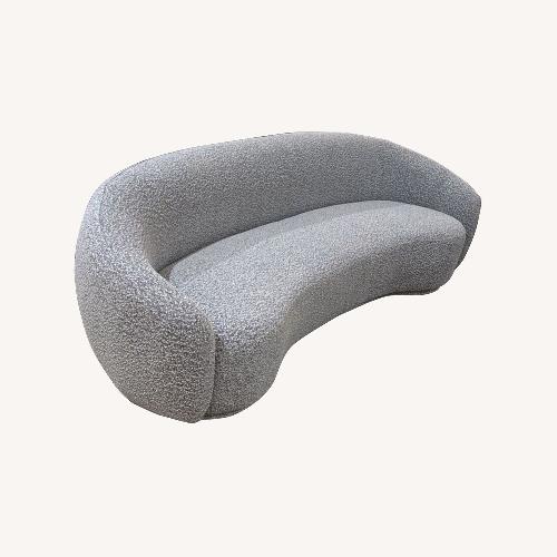 Used Foyzul Rolled Arm Boucle Sofa Gray for sale on AptDeco