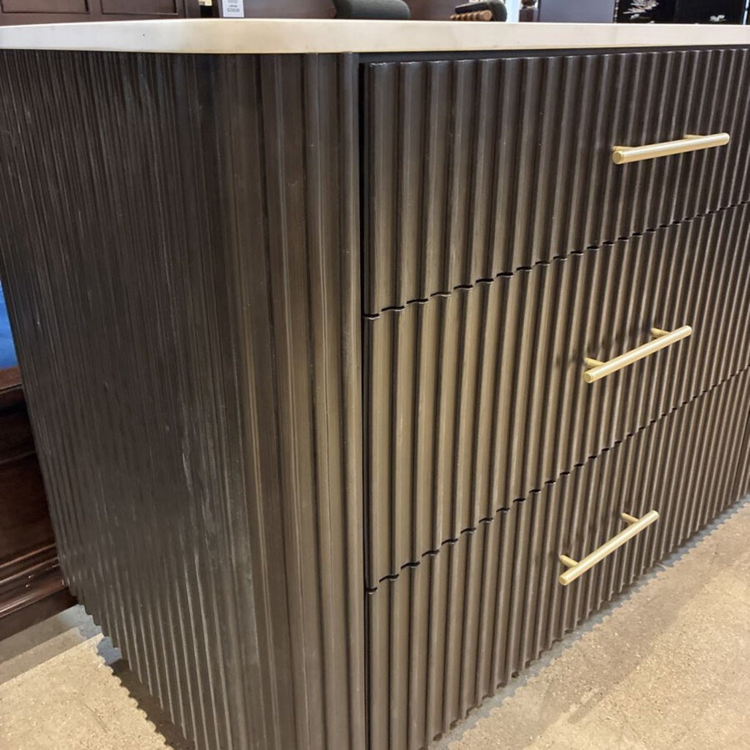 Acme Clayten Marble Top 6-Drawer Dresser - image-6