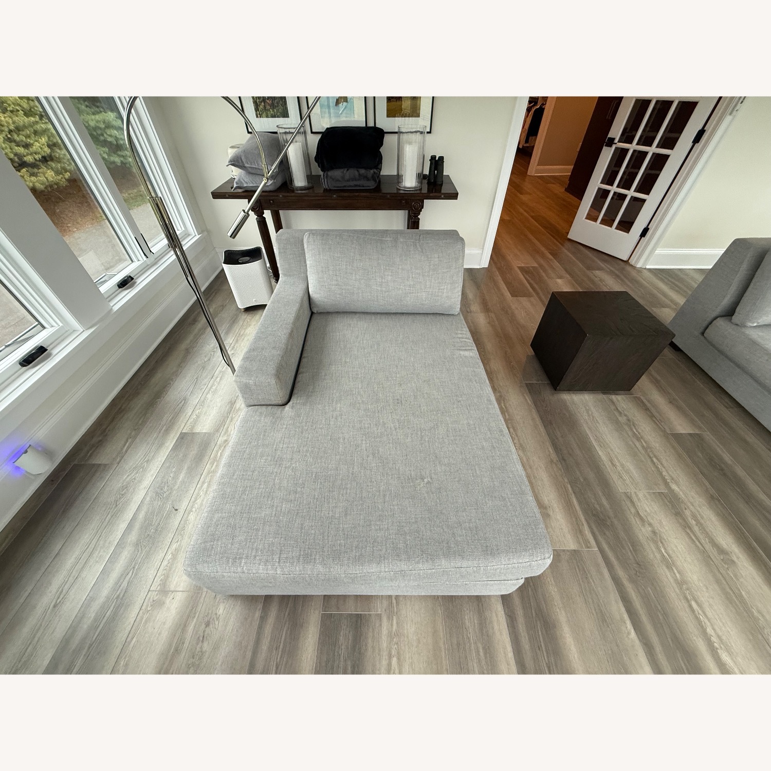 Restoration Hardware Modena Light Gray Chaise - image-3