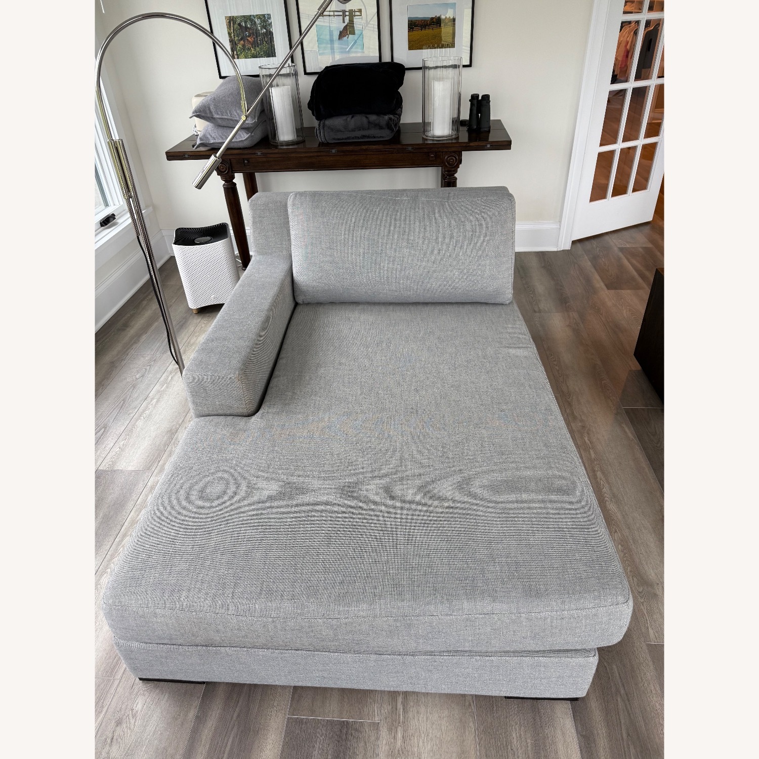 Restoration Hardware Modena Light Gray Chaise - image-2