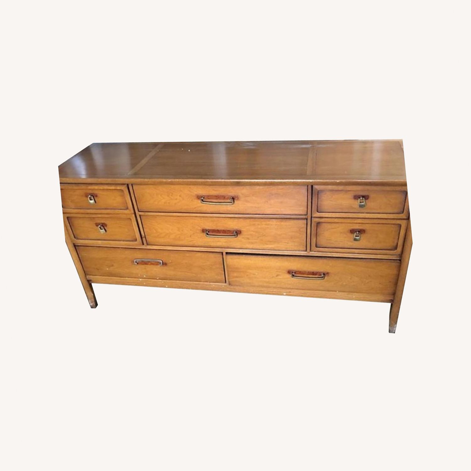 Mid-Century Drexel Meridian Dresser Light Brown - image-0