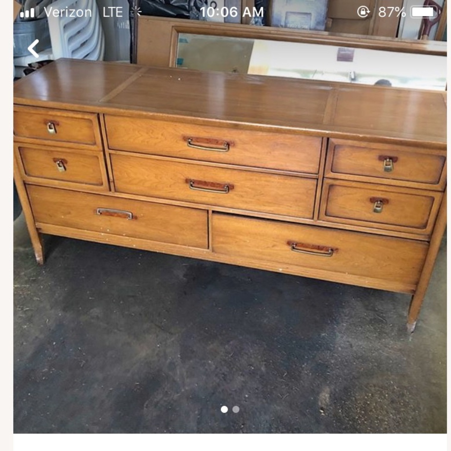 Mid-Century Drexel Meridian Dresser Light Brown - image-1