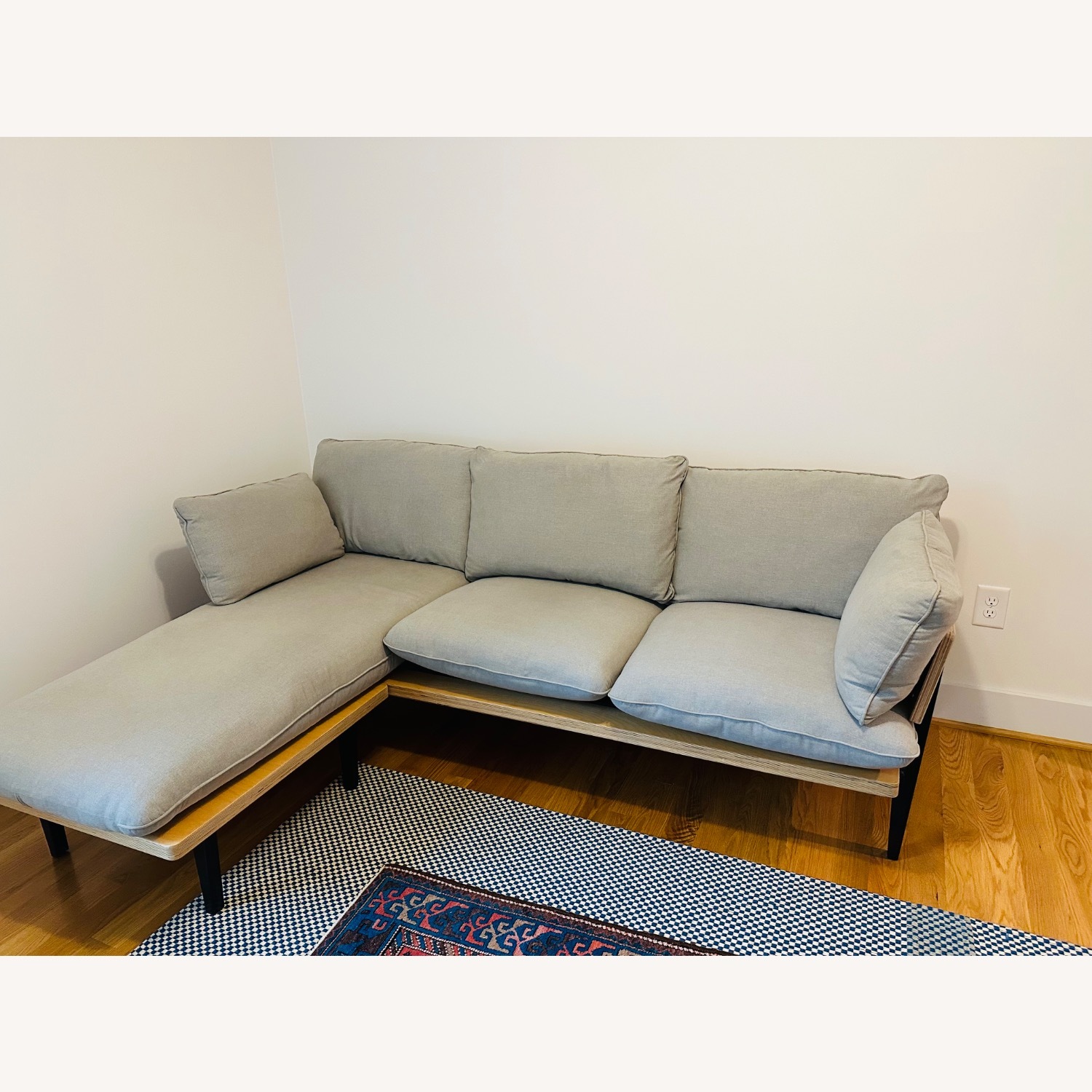 Floyd Light Gray Fabric 3+ Piece Sectional - image-1