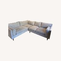 Vintage/Antique Light Gray 2 Piece Sectional